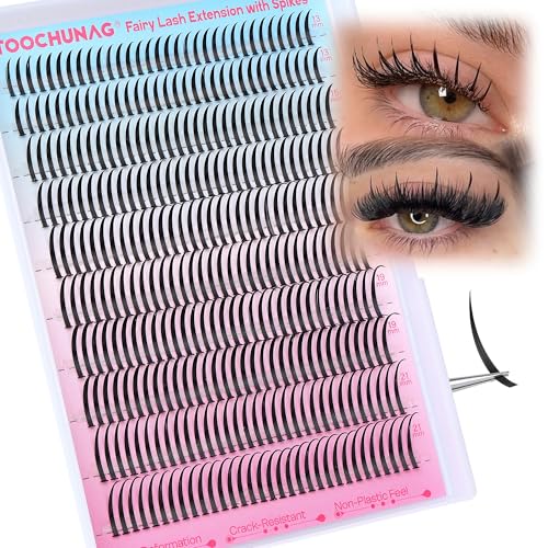 Lash Spikes 320pcs Spiky Clusters 13-21mm D Curve Volume Cluster