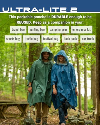 FROGG TOGGS Ultra-Lite2 Reusable Waterproof Breathable Poncho