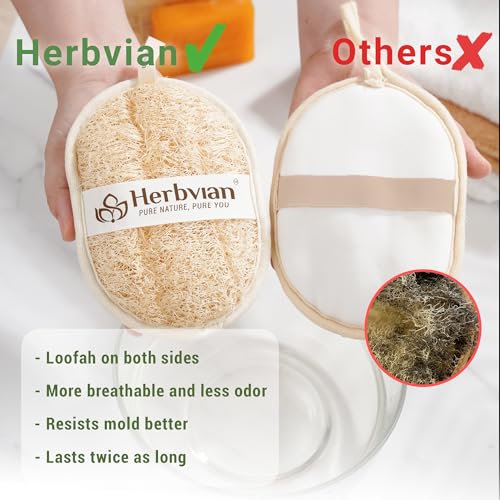 Vietnamese Loofah Exfoliating Scrubber Pads - 2 Pack