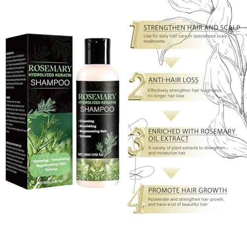 Rosemary Shampoo with Keratin for Hair Growth & Thickness
