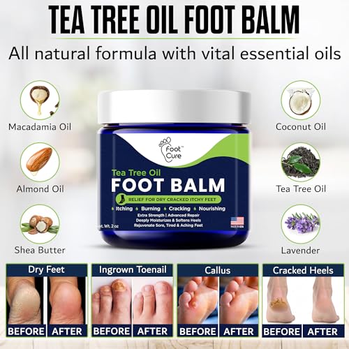 Antifungal Cream - For Itchy Feet and Skin Fungus Relief - Extra Strength Treatment for Athlete¡¯s Foot, Ringworm, and Jock Itch. Moisturizer for Dry Cracked Feet infused with Tea Tree Oil Made in USA