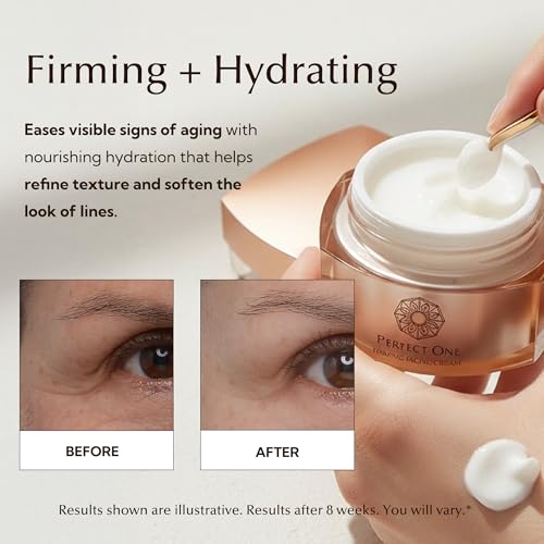 PERFECT ONE Firming Face Cream ? Anti-Aging Collagen Moisturizer with Hyaluronic Acid, Niacinamide, and Squalane for firmer, brighter hydrated skin ? All-in-One Skin Tightening Facial & Eye Cream, 50g