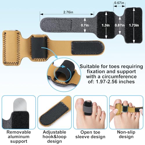Hammer Toe Straightener with Aluminum Plate - Adjustable Toe Corrector