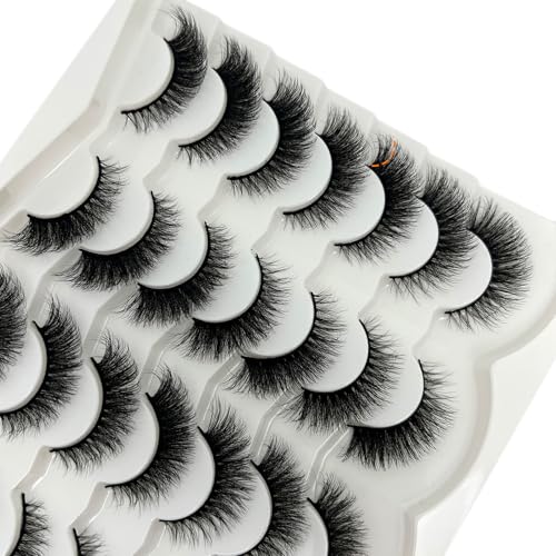 Cat Eye Lashes 14 Pairs Faux Mink Wispy Strip Lashes