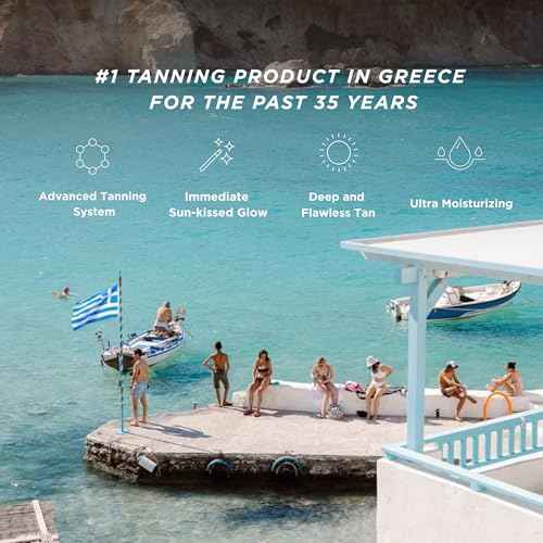 Carroten Gold Shimmer Tanning Gel | Browning Indoor/Outdoor Tan Accelerator | Non-Greasy, Water-Resistant with Carrot & Coconut Oil | Vitamin A & E For Moisture & Hydration | Made in Greece | 5 Fl Oz