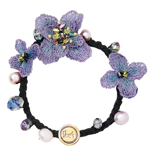 Forget me not Flower Brooch Handmade Gold Thread Embroidered and hand-Drip Enamel leaf, Gradient Botanical Floral Brooch pins for women, SHE'S FREE STYLE JUST FOR YOU [Bencao Gangmu Series]Vintage Plant Jewelry