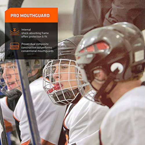 Shock Doctor Pro Mouth Guard, Shock Absorbing Mouth Protection, Custom Fit, Adult & Youth