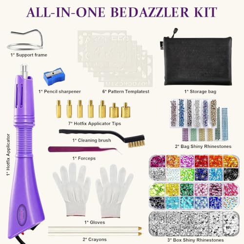 GGLTECK Hotfix Applicator Kit with 5784 Rhinestones & Accessories