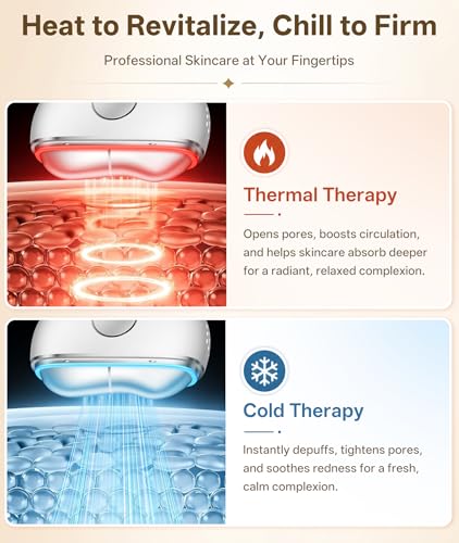 Dopsikn 7-in-1 Red Light Gua Sha Facial Massager with Hot & Cold