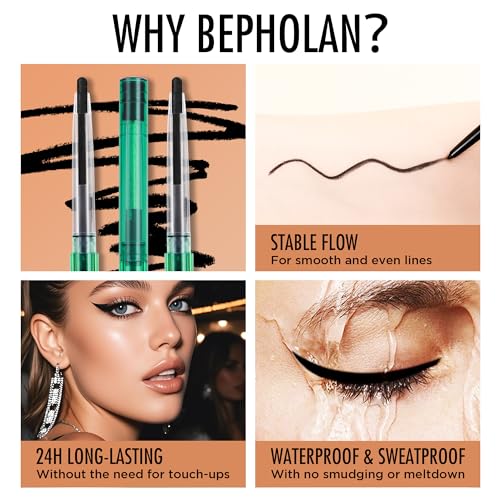 BEPHOLAN Waterproof Black Eyeliner Pencil