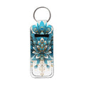Geometric Butterfly Peacock Boho Lion Travel Bottle Keychain Holders Clip On Lipstick Sleeve Sleeve Holder Keychain