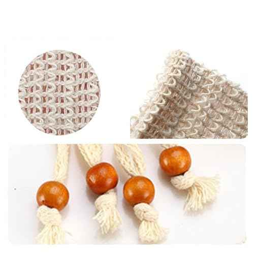 Natural Sisal Soap Saver Bag for Organic Soap Pouch for Exfoliating Lathering and Air-Drying During Showers 4 Pcs