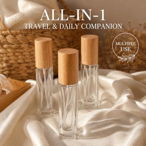 5Pc Travel Perfume Atomizer Bottles 10ml Refillable Leak-Proof