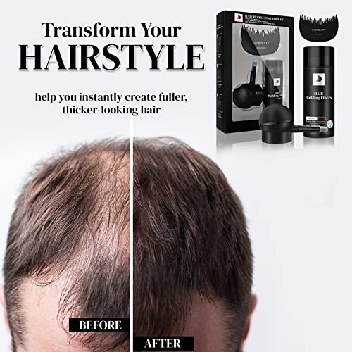 Hair Building Fibers for Thinning Hair - 3-in-1 Kit