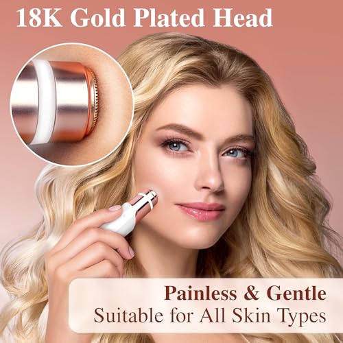 Facial Hair Removal for Women | Upper Lip Mustache Remover Device Face Shaver Woman Chin Peach Fuzz Electric Trimmer Dermaplane Female Razor Ladies Tweezers Lady Epilator Girls Gen3 by VISOFO