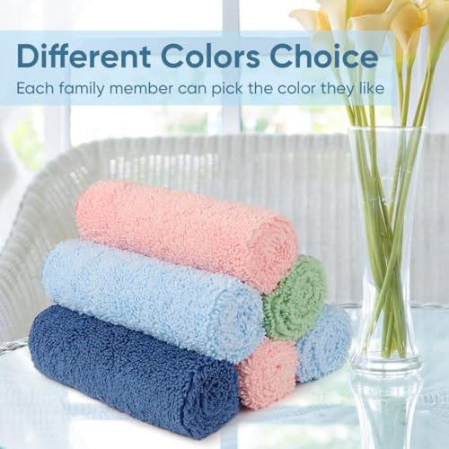 HOMEXCEL Microfiber Wash Cloths - Quick Dry, Super Absorbent