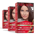 Revlon ColorSilk Bond Repair Hair Dye - Deep Rich Brown, 3 Pack, Ammonia-Free