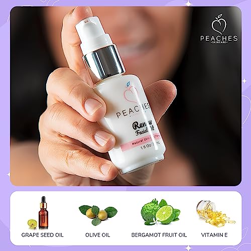 Face Oil for Women ? Restorative Blend with Grape Seed, Olive & Bergamot ? Age-defying Skin Care for Radiant, Firm Look ? Renew Facial Oil (1 oz)