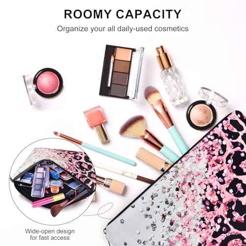 Small Makeup Bag, Mini Makeup Pouch, Cute Cosmetic Bag for Women, Toiletry Bags, Make Up Brush Skincare Organizer, Pouches for Travel Accessories