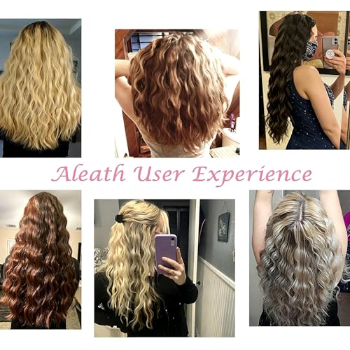 Aleath 3 Barrel Curling Iron Wand - 1 Inch Ceramic Crimper