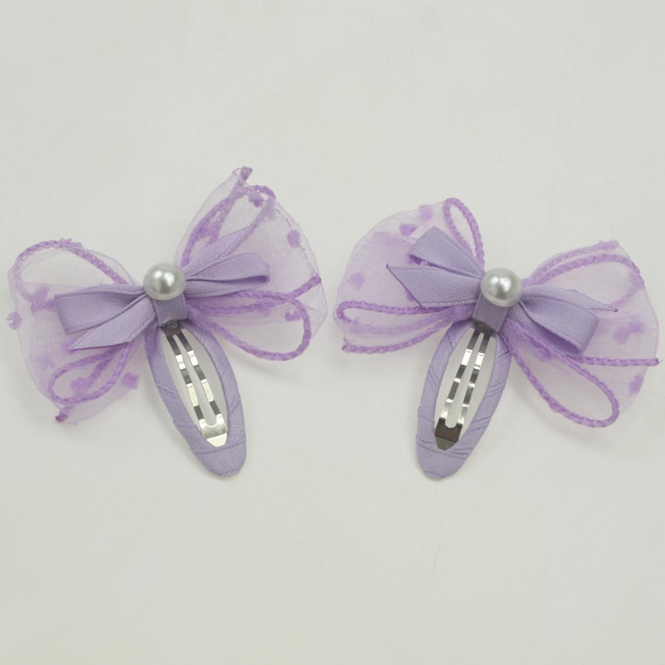 Purple Snap Clips for Toddler Baby Girls Hair Clips -2Pcs