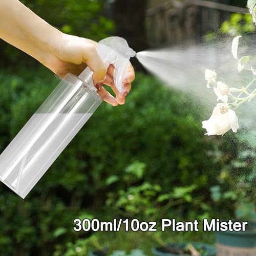 10 oz Plastic Spray Bottles - 3 Pack BPA-Free Fine Mist for Hair, Plants & Cleaning