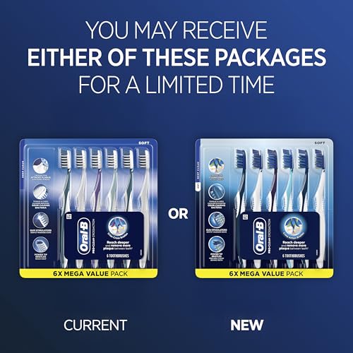 Oral-B Pro Clean CrossAction Manual Toothbrush, 6-Pack