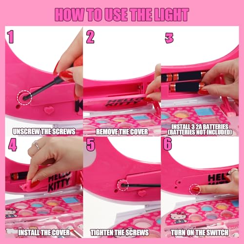 Hello Kitty Makeup Vanity Set with Light-Up Mirror