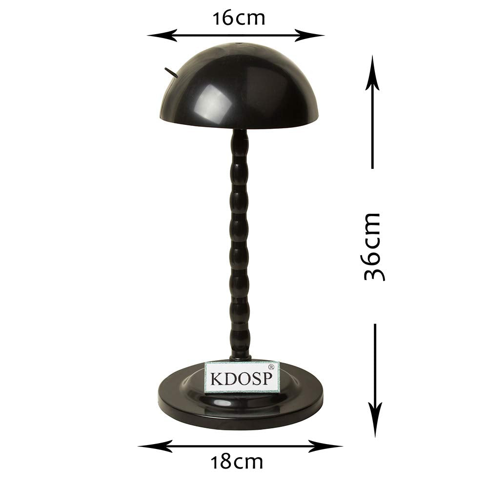 KDOSP Wig Stand Plastic Hat Display Wig Head Holders Mannequin Head/Stand Portable Wig Stand Use Hat For Styling Drying Display Black Plastic Wig Stand (Black)