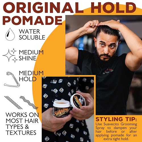 Suavecito Original Hold Pomade for Men 4 oz