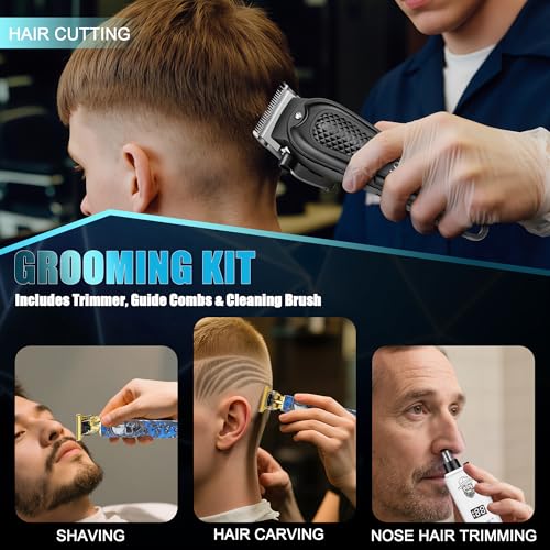 Professional Rechargeable Hair Clippers for Men - Trimmer Set
