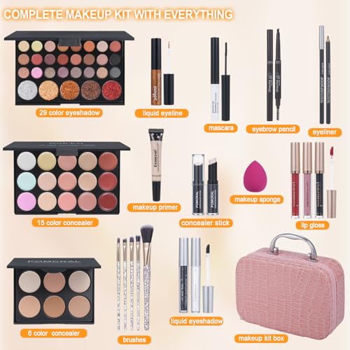 Professional Makeup Kit for Women & Girls | Complete Set with Brushes