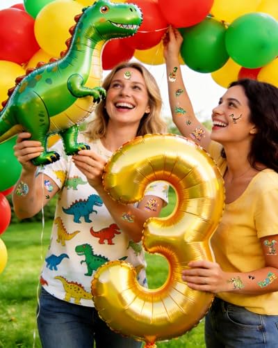 165Pc Dinosaur Temporary Tattoos - T-Rex Birthday Party Favors
