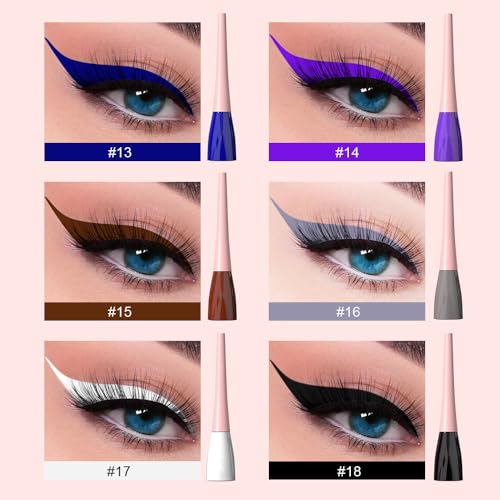 Evpct 6-Piece Liquid Eyeliner Set Waterproof & Sweatproof