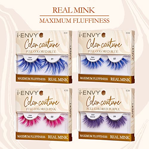 Purple Mink False Eyelashes - Color Couture Full Lashes