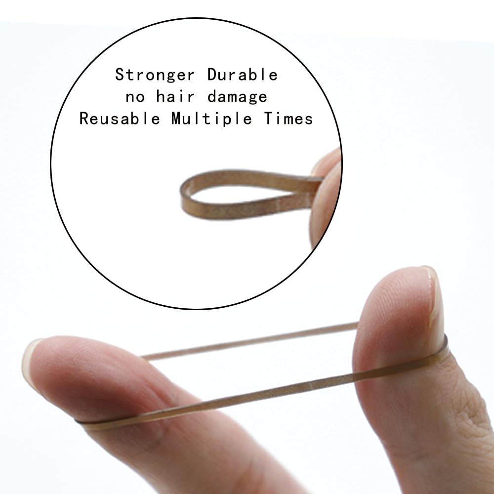 Dofash 2x50mm Anti-Aging Rose Gold Rubber Band for Women's hair (200 Pieces in Bag)