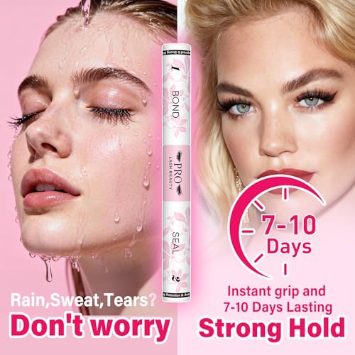 PROLASHBEAUTY Black Lash Glue & Seal Kit - Long-Lasting, Latex-Free DIY Eyelash Extension
