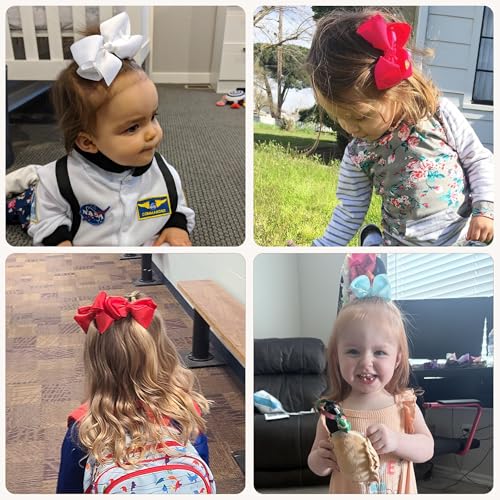 CÉLLOT 40PCS 4.5 Inch Hair Bows with Alligator Clips for Girls