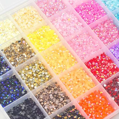 32000Pcs Multicolor Resin Rhinestones Bedazzling Kit for Nail Art Crafts Jewelry