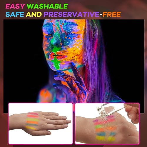 Tenceur 48-Piece Glow in the Dark Face and Body Paint Kit