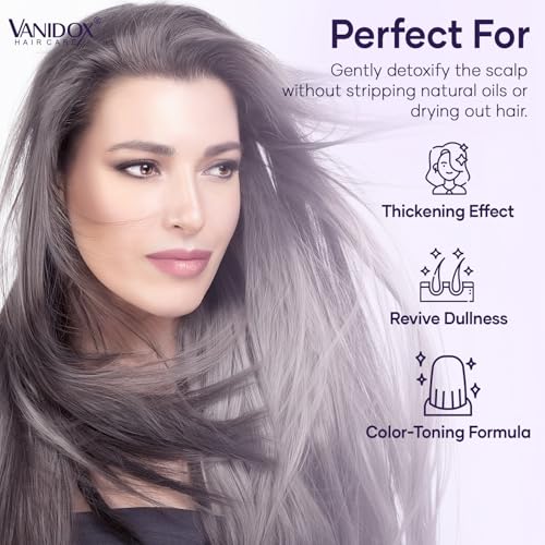 VANIDOX Purple Shampoo for Silver & Grey Hair, 16 fl oz