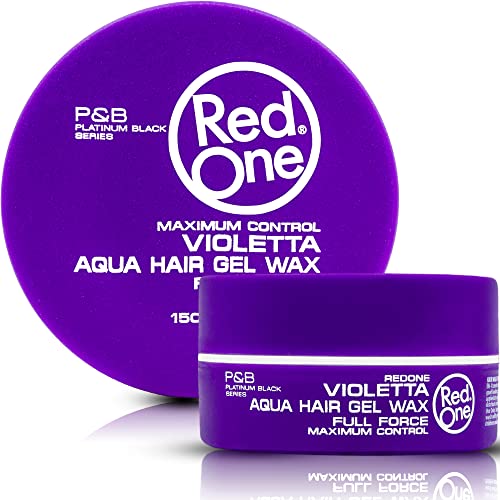 RedOne Aqua Hair Wax Maximum Hold Full Force Hair Gel, 150ml (6 pack) VIOLET