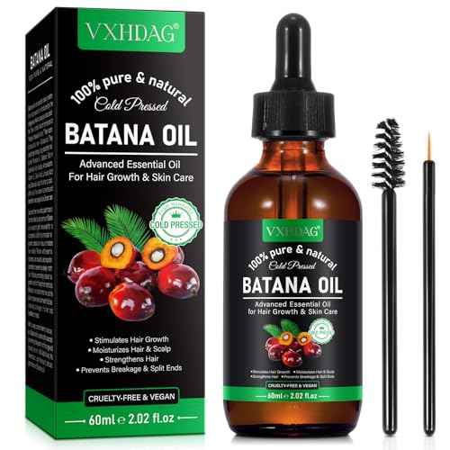 Batana Oil - 100% Pure & Natural from Honduras for Hair Growth, Eliminates Split Ends, Enhances Radiance & Nourishment for All Hair Types, 2.02 fl oz
