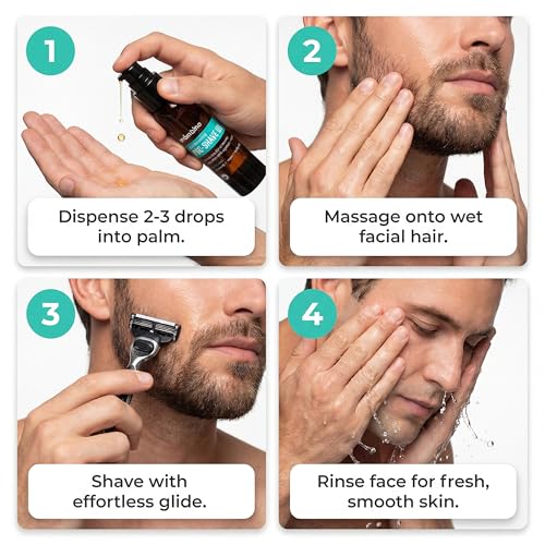 Mambino Organics Tea Tree Pre-Shave Oil – 2 fl oz / vegan grooming oil for sensitive skin