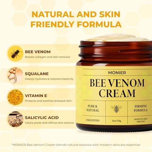 Bee Venom Cream | Hydrating, Smoothing, Firming, Wrinkle-Reducing | Comprehensive Bee Venom Skin Treatment Cream (Enhanced Formula)