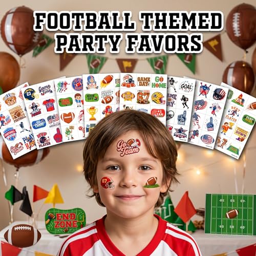 96 PCS Football Temporary Tattoos for Kids | Sports Party Favors