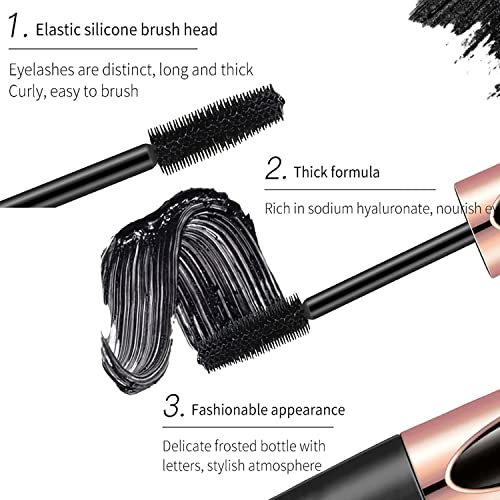 4D Silk Fiber Lash Mascara Waterproof & Smudge-Proof (3 Pack)