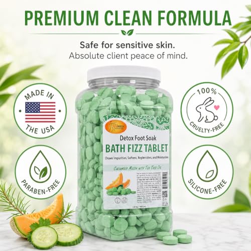 SPA REDI Detox Foot Soak Fizz Tablets, 950 Count