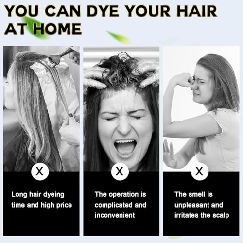 IIIMEIDU Burgundy Hair Dye Shampoo 3 in 1 for Gray Hair - Nourishing & Long-Lasting