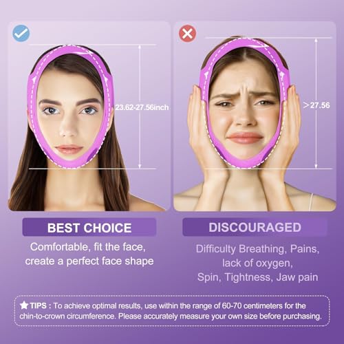 V-Line Jaw Exerciser Mask - Double Chin Tightener Strap